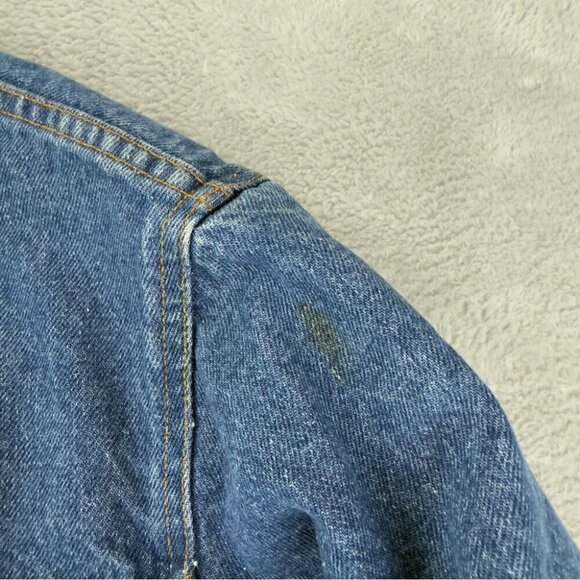VTG Canyon Creek Storm Rider Blanket Lined Denim Trucker Jacket Men's Sz Medium - Picture 9 of 12